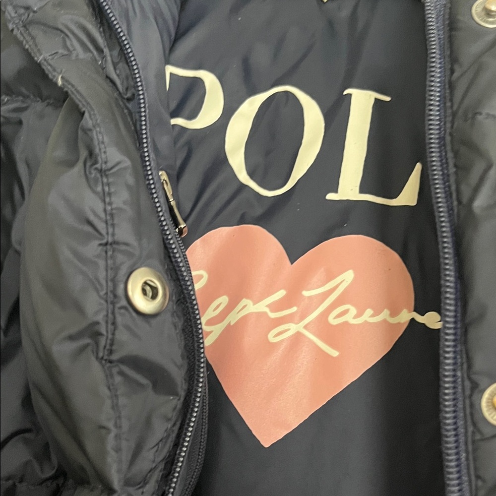 Polo Ralph Lauren Long Puffer Coat with Hood - Youth size L - Picture 2 of 6